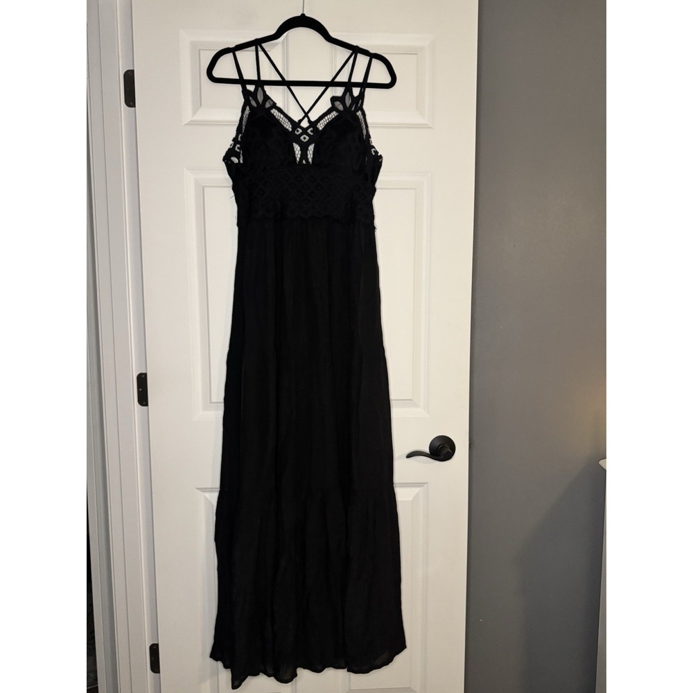 Baltic Born Summerlin Lace Top Maxi Dress Black Xl Nwt 88
